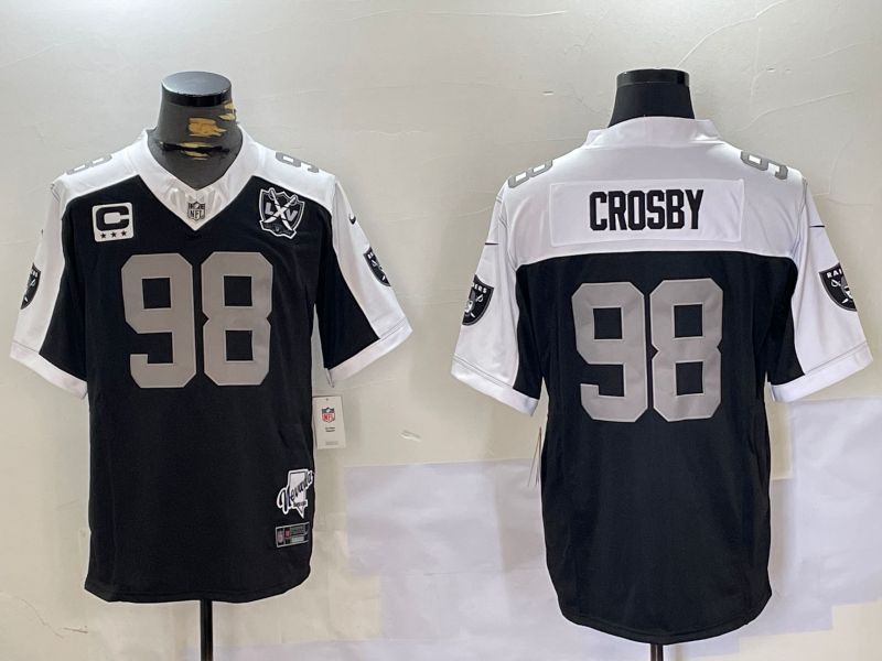 Men Oakland Raiders #98 Crosby Black Thanksgiving five generations 2024 Nike Limited NFL Jersey style 2->san francisco 49ers->NFL Jersey